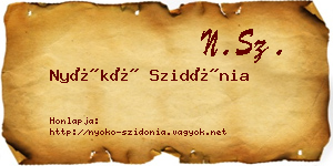 Nyókó Szidónia névjegykártya